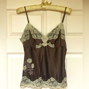 Gold Hawk women’s Chocolate Silk Camisole- size Medium